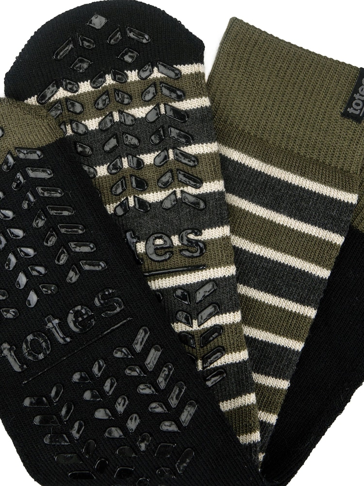 Totes Green Original Slipper-Sox Socks 2 Pack - Image 5 of 5 Totes Green Original Slipper-Sox Socks 2 Pack - Image 5 of 5