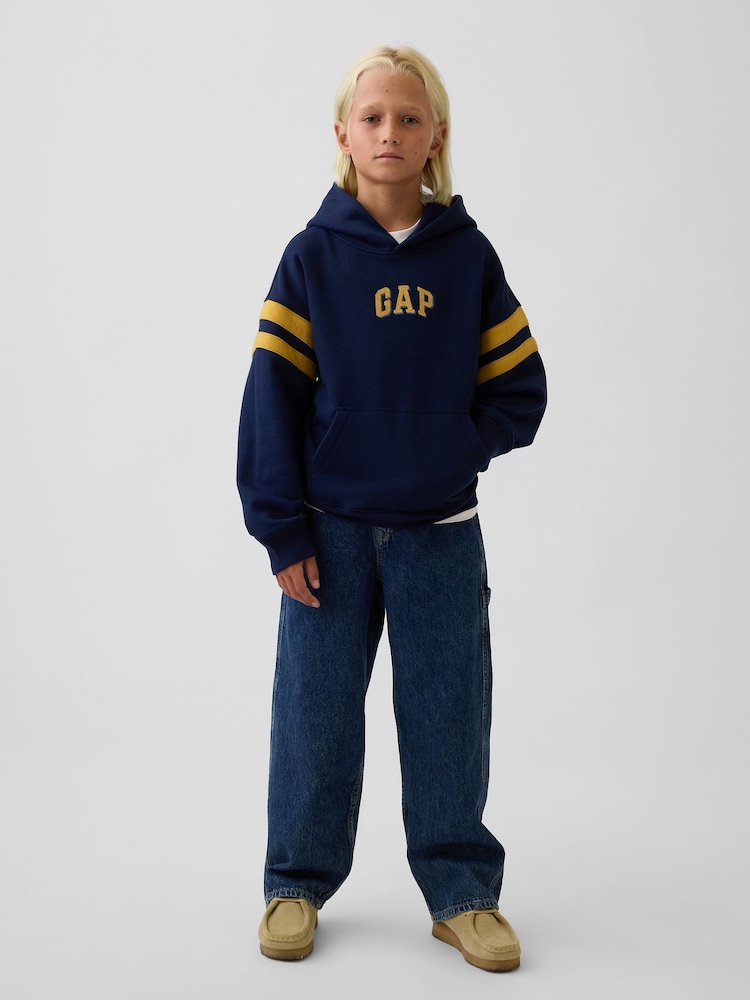 Gap Navy Vintage Soft Relaxed Logo Hoodie (4-13yrs) - Image 3 of 3 Gap Navy Vintage Soft Relaxed Logo Hoodie (4-13yrs) - Image 3 of 3