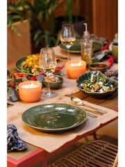 Mikasa Set of 4 Green Jardin Patterned Stoneware Dinner Plate - Image 1 of 6