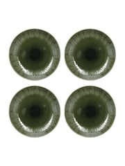 Mikasa Set of 4 Green Jardin Patterned Stoneware Dinner Plate - Image 3 of 6