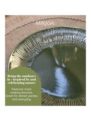 Mikasa Set of 4 Green Jardin Patterned Stoneware Dinner Plate - Image 5 of 6