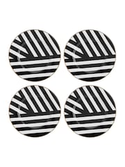 Mikasa Set of 4 White Luxe Deco with Gold Rim Side Plate - Image 3 of 6
