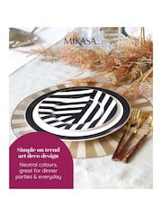 Mikasa Set of 4 White Luxe Deco with Gold Rim Side Plate - Image 5 of 6