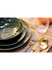 Mikasa Set of 4 Green Jardin Patterned Stoneware Pasta Bowl - Image 1 of 6