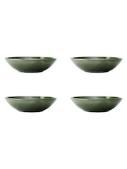 Mikasa Set of 4 Green Jardin Patterned Stoneware Pasta Bowl - Image 3 of 6