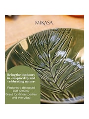 Mikasa Set of 4 Green Jardin Patterned Stoneware Pasta Bowl - Image 5 of 6
