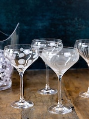 Mikasa Set of 4 Clear Cheers Champagne Saucer - Image 1 of 4