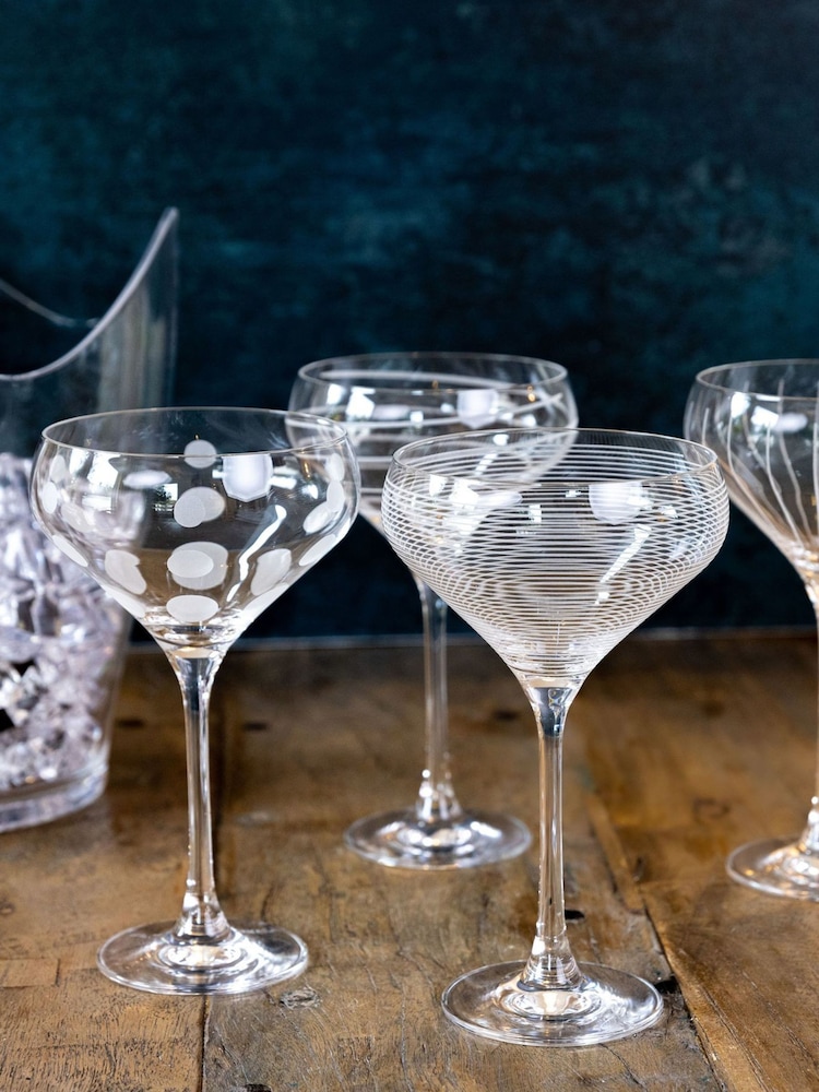 Mikasa Set of 4 Clear Cheers Champagne Saucer - Image 1 of 4