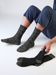 Totes Black Brushed Thermal Socks 2 Pack - Image 1 of 5