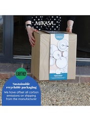 Mikasa Set of 4 White Simple Porcelain Dinner Plate Chalk - Image 6 of 6