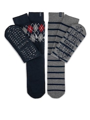Totes Grey Original Slipper-Sox Socks 2 Pack - Image 3 of 5