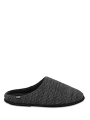 Totes Grey Soft Cord Mule Slippers - Image 3 of 5