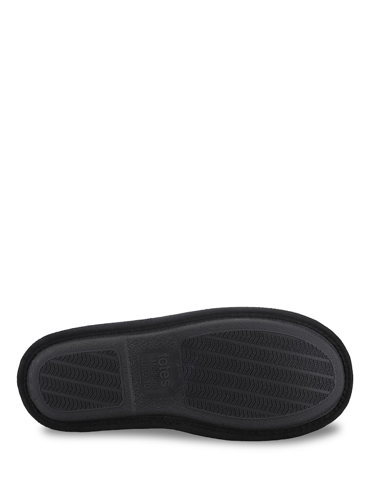 Totes Grey Soft Cord Mule Slippers - Image 5 of 5