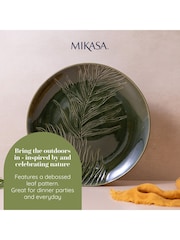 Mikasa Green Jardin Stoneware Round Ceramic Serving Platter - Image 6 of 7