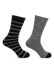 Totes Grey Brushed Thermal Original Slipper-Sox Socks 2 Pack - Image 2 of 5