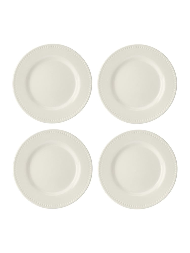 Mikasa Set of 4 White Cranborne Stoneware Side Plates - Image 2 of 5