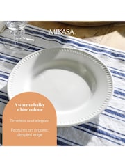 Mikasa Set of 4 White Cranborne Stoneware Side Plates - Image 4 of 5