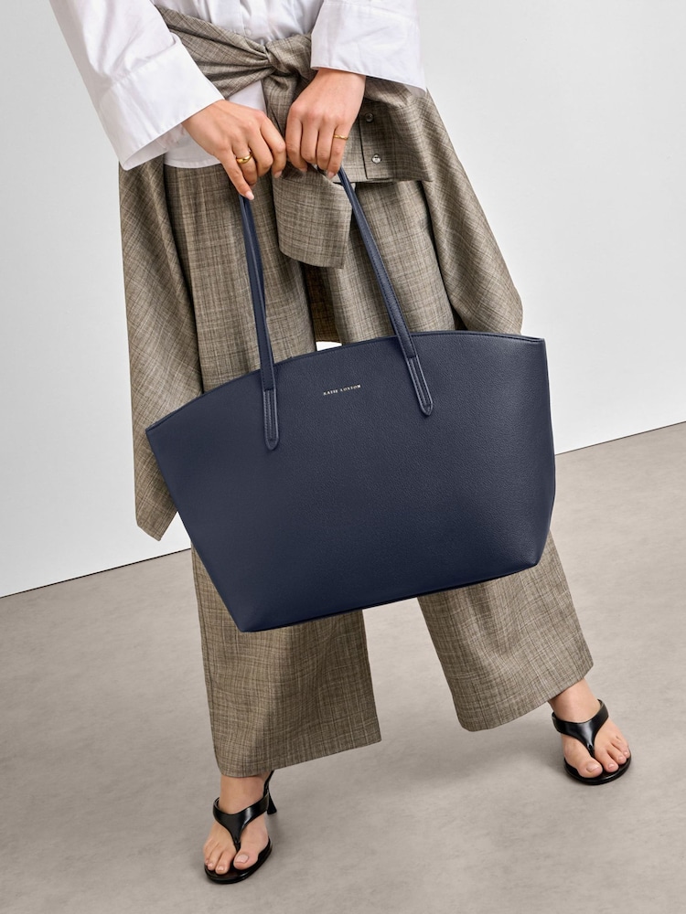 Katie Loxton Blue Harlyn Work Tote Bag - Image 2 of 6 Katie Loxton Blue Harlyn Work Tote Bag - Image 2 of 6