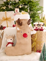 JoJo Maman Bébé Fawn Cosy Reindeer Slipper Boots - Image 3 of 3