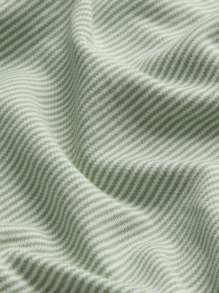 MORI Green Sage Stripe Supersoft Two Way Zip-Up Sleepsuit - Image 6 of 6 MORI Green Sage Stripe Supersoft Two Way Zip-Up Sleepsuit - Image 6 of 6