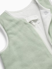 MORI Sage Green Stripe Supersoft Front Opening Sleeping Bag 1.5 TOG - Image 7 of 7