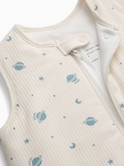 MORI Cream Space Print Supersoft Front Opening Sleeping Bag 1.5 TOG - Image 6 of 6