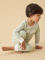 MORI Green Sage Stripe Supersoft Pyjamas Set - Image 2 of 4