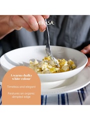 Mikasa Set of 4 White Cranborne Stoneware Pasta Bowl - Image 4 of 5