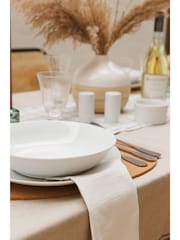 Mikasa Set of 4 White Porcelain Pasta Bowl Chalk - Image 2 of 6