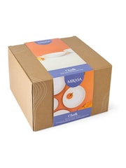 Mikasa Set of 4 White Porcelain Pasta Bowl Chalk - Image 4 of 6