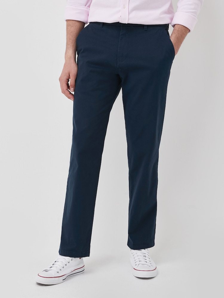 Blue Dark Relaxed Fit Stretch Chinos Trousers - Image 1 of 1