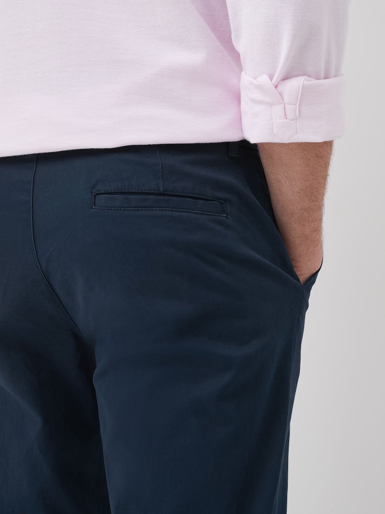 Blue Dark Relaxed Fit Stretch Chinos Trousers - Image 3 of 4