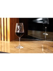 Mikasa Set of 4 Clear Treviso Crystal Red Wine Ribbed Glass - Image 2 of 5