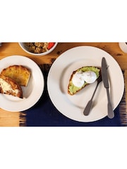 Mikasa Set of 4 White Cranborne Stoneware Dinner Plate - Image 2 of 5