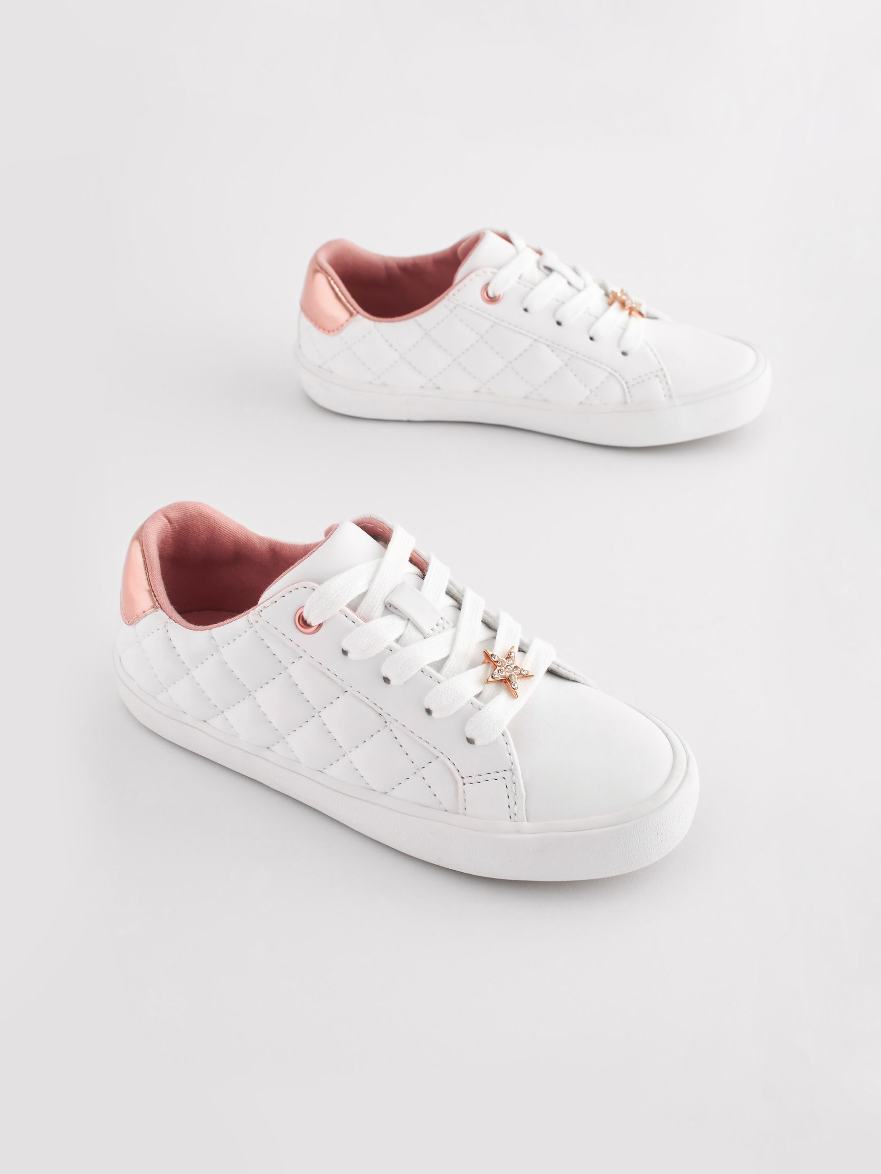 White quilted shoes discount