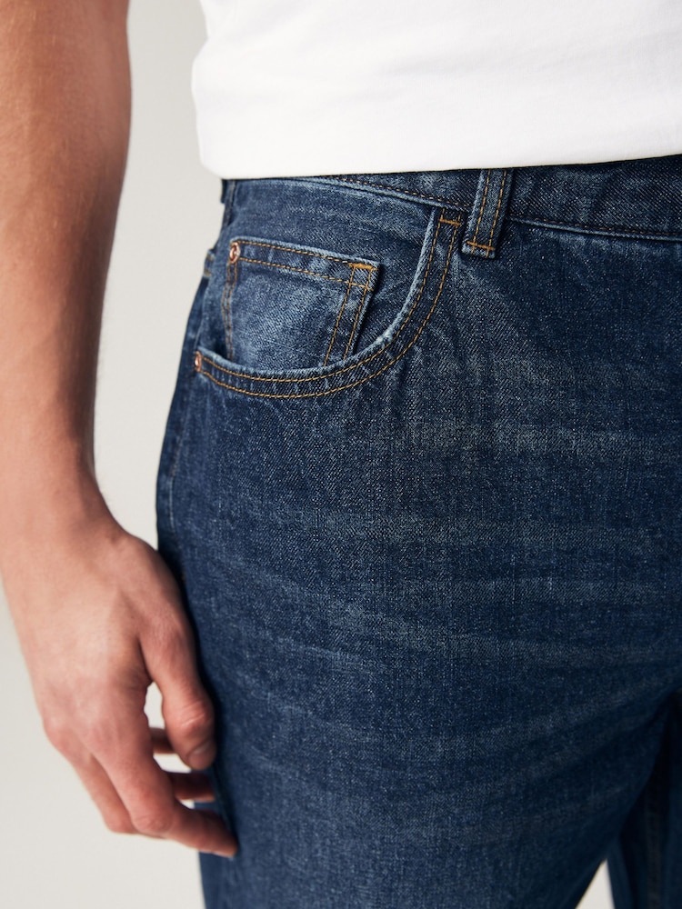Bleu moyen - Coupe ample - Jean authentique 100% coton - Image 7 of 12