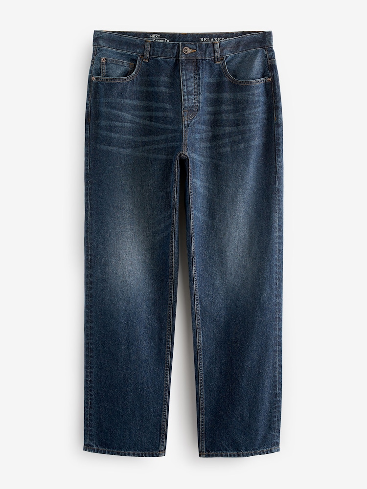 Bleu moyen - Coupe ample - Jean authentique 100% coton - Image 8 of 12