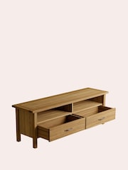 Laura Ashley Oak Milton 2 Drawer TV Unit - Image 8 of 8