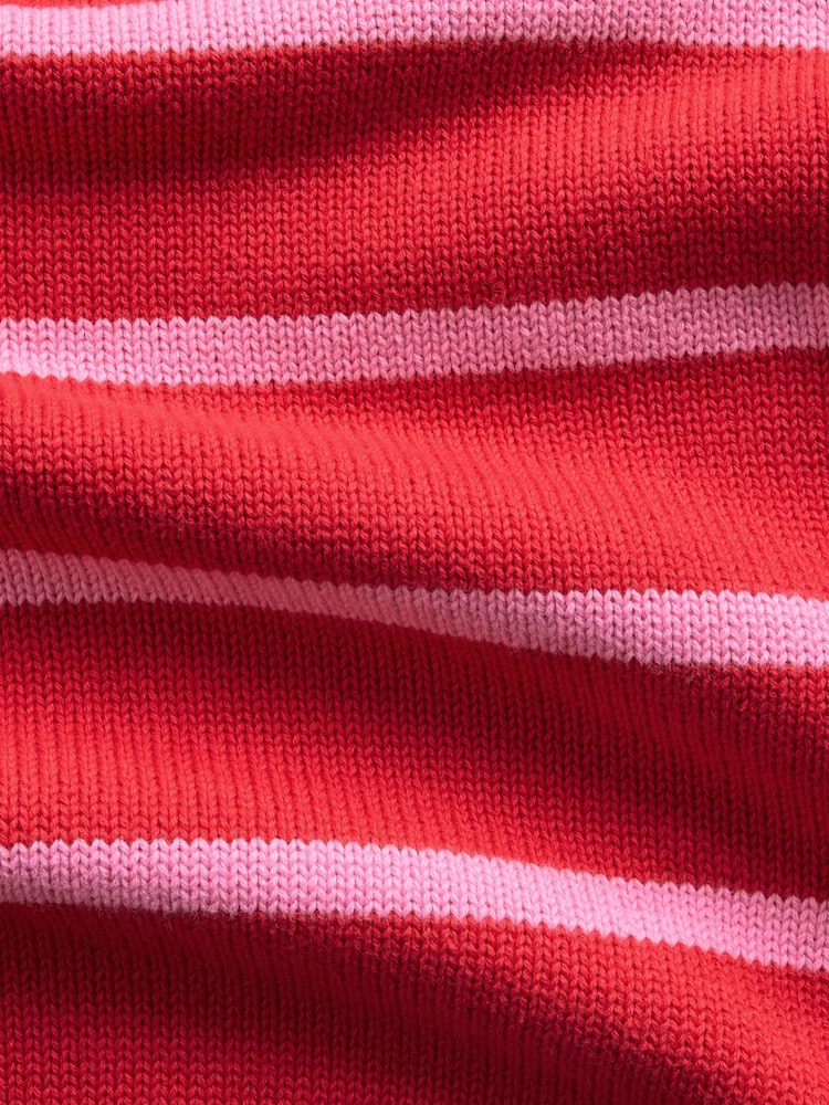 Gap Red & Pink Stripe Oversized Rolled Neck Jumper (4-13yrs) - Image 5 of 5 Gap Red & Pink Stripe Oversized Rolled Neck Jumper (4-13yrs) - Image 5 of 5