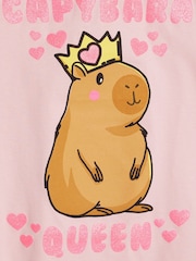 River Island Pink Capybara Queen T-Shirt - Image 4 of 4