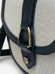 Joules Ludlow Navy Blue Canvas Cross Body Bag - Image 6 of 10