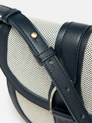 Joules Ludlow Navy Blue Canvas Cross Body Bag - Image 7 of 10