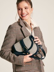 Joules Ludlow Navy Blue Canvas Cross Body Bag - Image 9 of 10