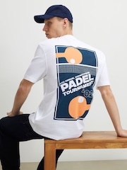 River Island White Regular Fit Padel T-Shirt - Image 1 of 4