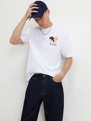 River Island White Regular Fit Padel T-Shirt - Image 3 of 4