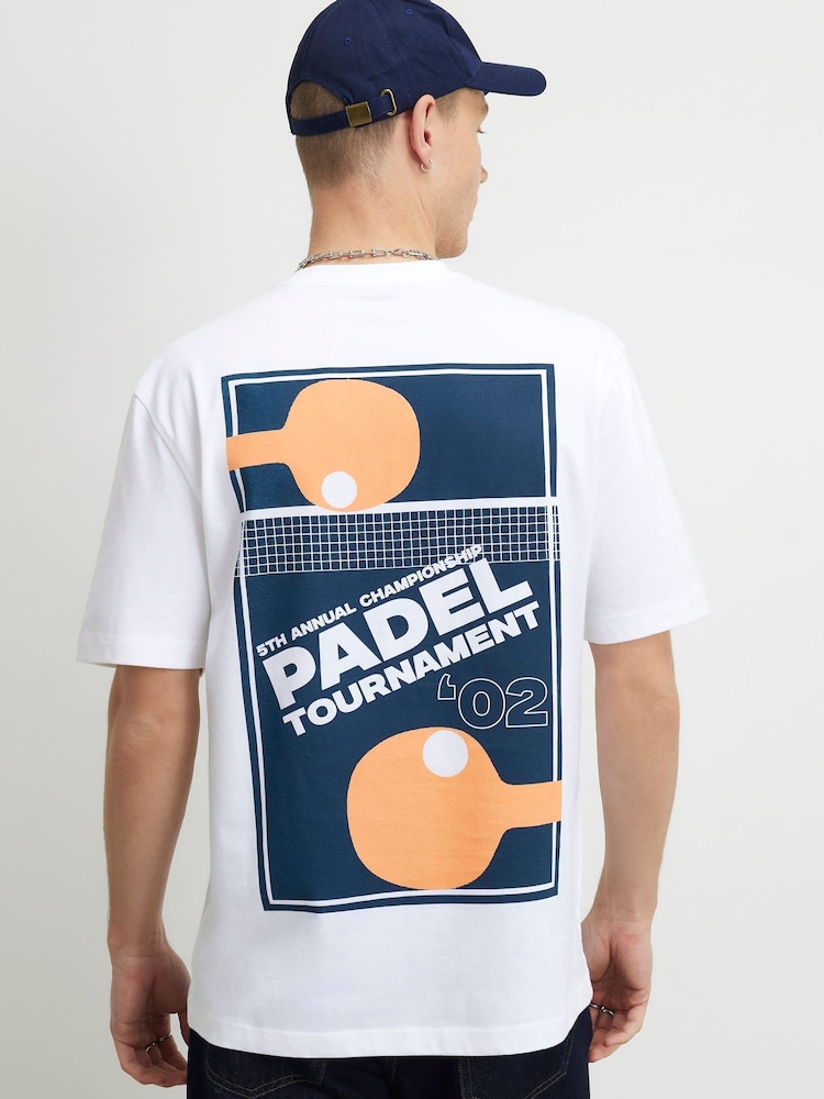 River Island White Regular Fit Padel T-Shirt - Image 4 of 4