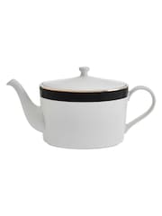 Mikasa White Luxe Deco China Teapot with Gold Trim 4 Cup - Image 3 of 6