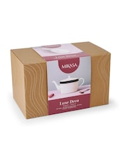 Mikasa White Luxe Deco China Teapot with Gold Trim 4 Cup - Image 4 of 6