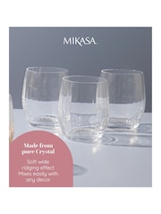 Mikasa Set of 4 Clear Treviso Crystal Stemless Wine Glasses - Image 4 of 4