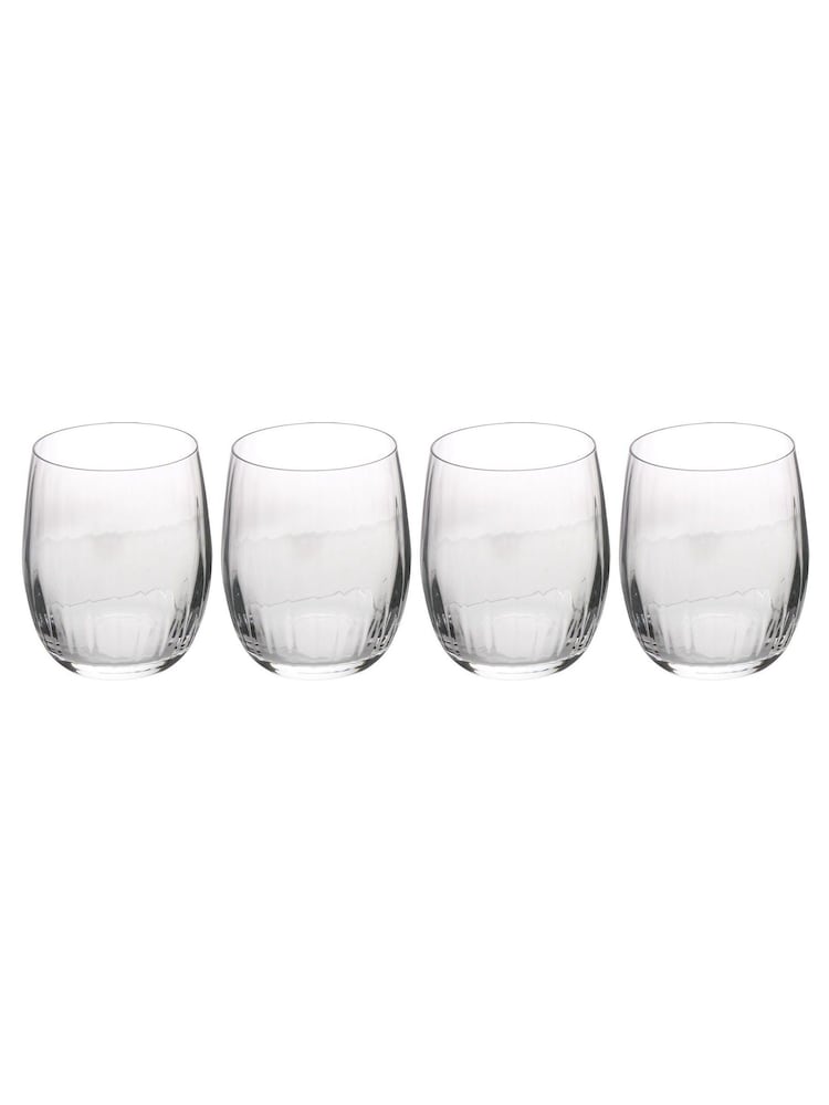 Mikasa Set of 4 Clear Treviso Crystal Stemless Wine Glasses - Image 5 of 5 Mikasa Set of 4 Clear Treviso Crystal Stemless Wine Glasses - Image 5 of 5